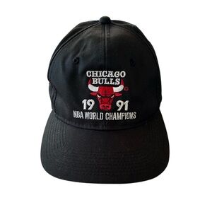 Youngan Chicago Bulls 1991 NBA World Champions Cap Vintage SnapBack Hat Black